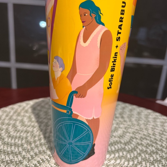 NEW Starbucks Sofie Birkin 2024 Yellow Summer Graphic "Pride Month Tumbler 24 oz - Picture 10 of 12